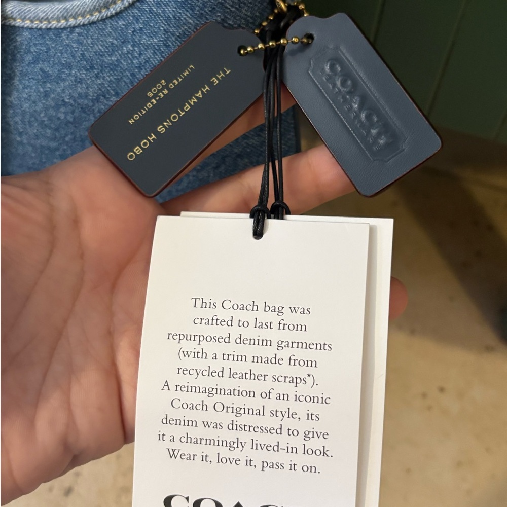 Coach Hamptons Hobo in Denim - Picture 2 of 5
